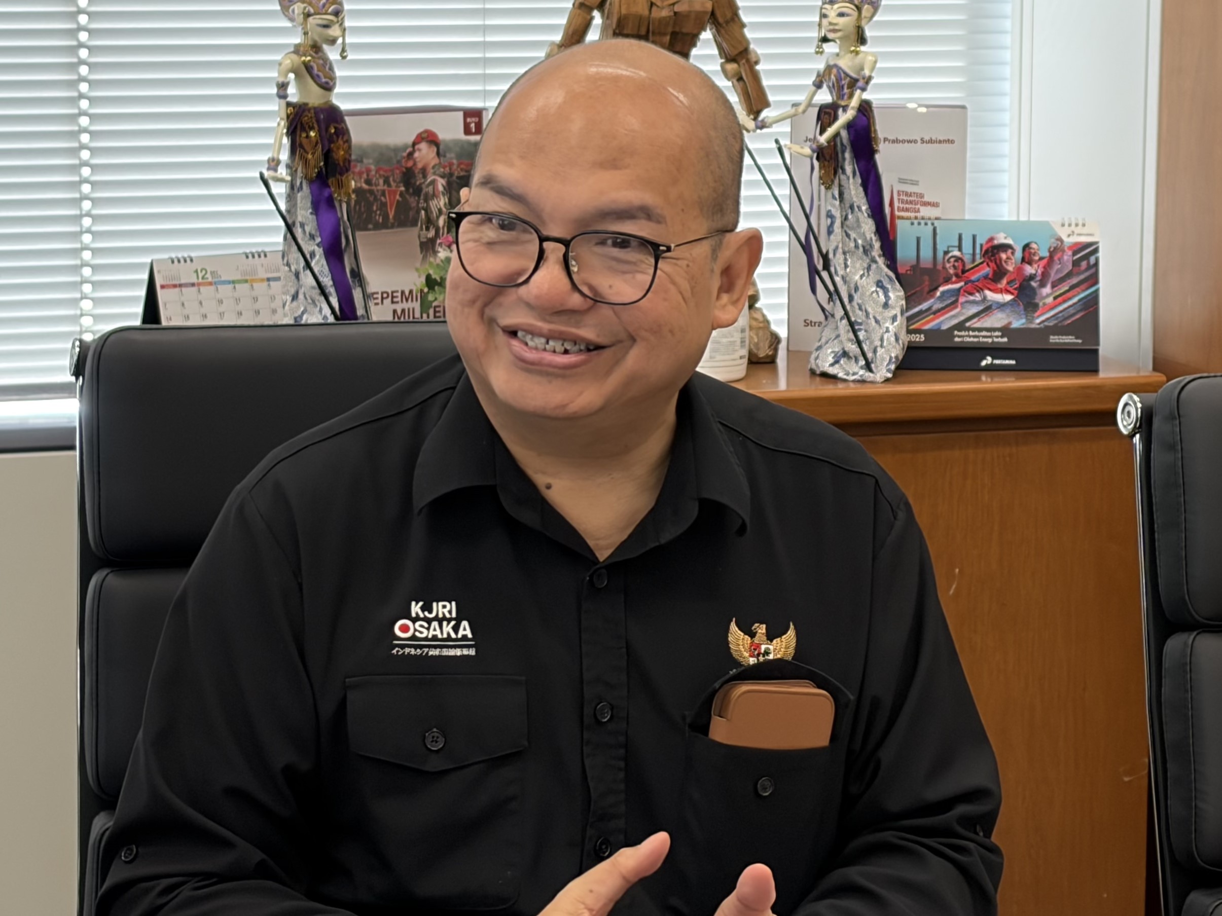 在大阪インドネシア総領事館ドディ・センボド・クスモノゴロ　公使参事官、兼パビリオンディレクターの写真