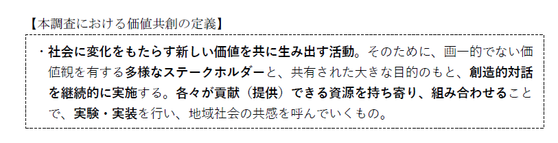 本調査における価値共創の定義