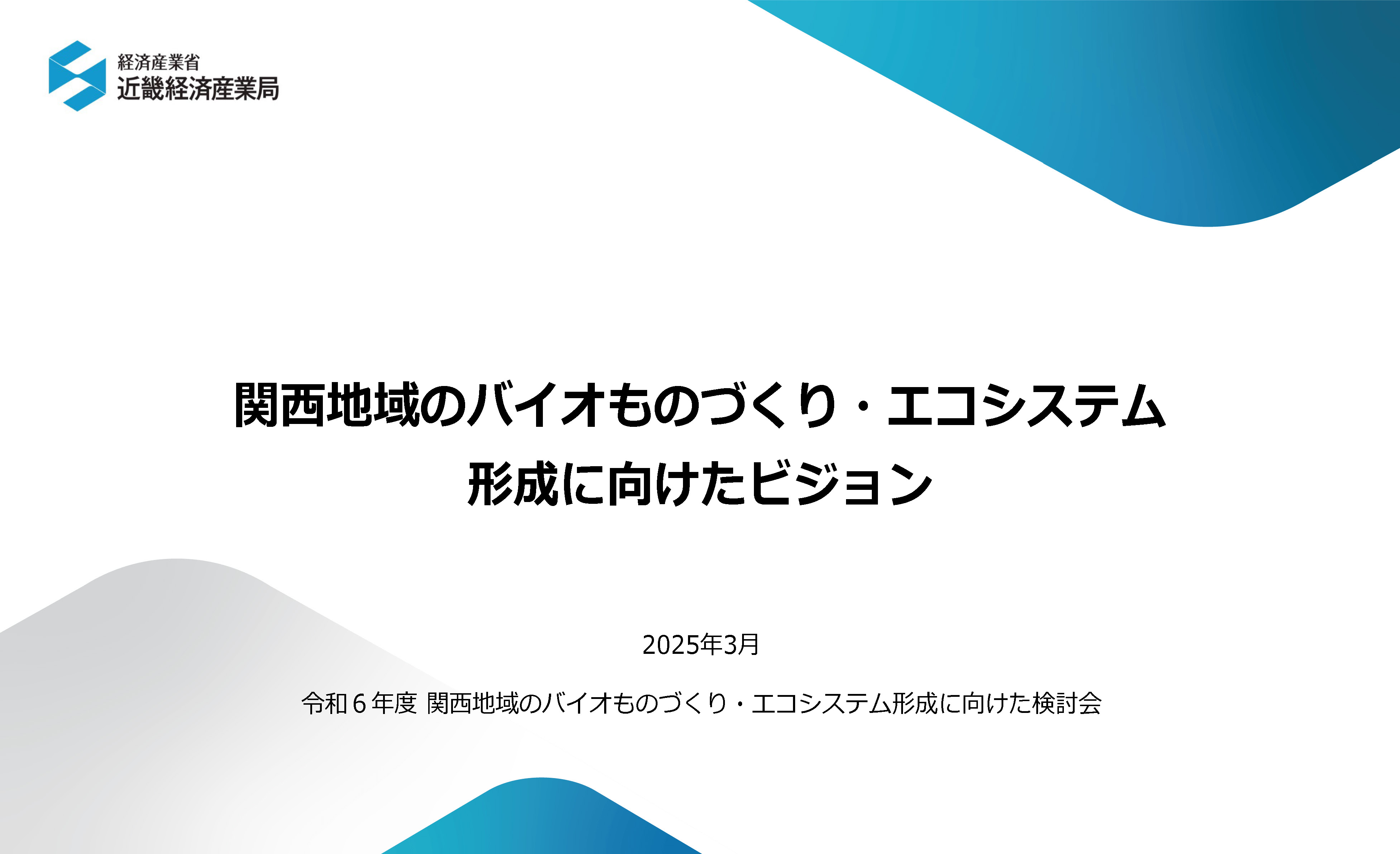 関西地域のバイオものづくり・エコシステム形成に向けたビジョン