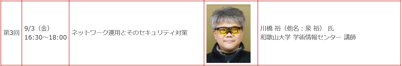 第3回講師