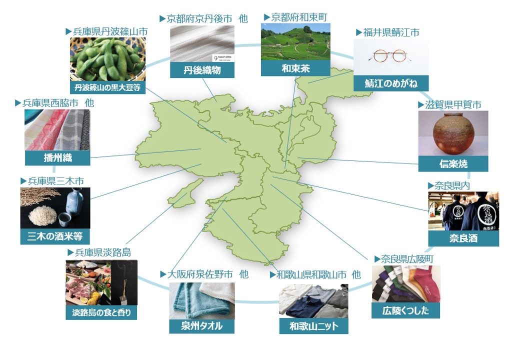 12の地域ブランド支援モデルの一覧