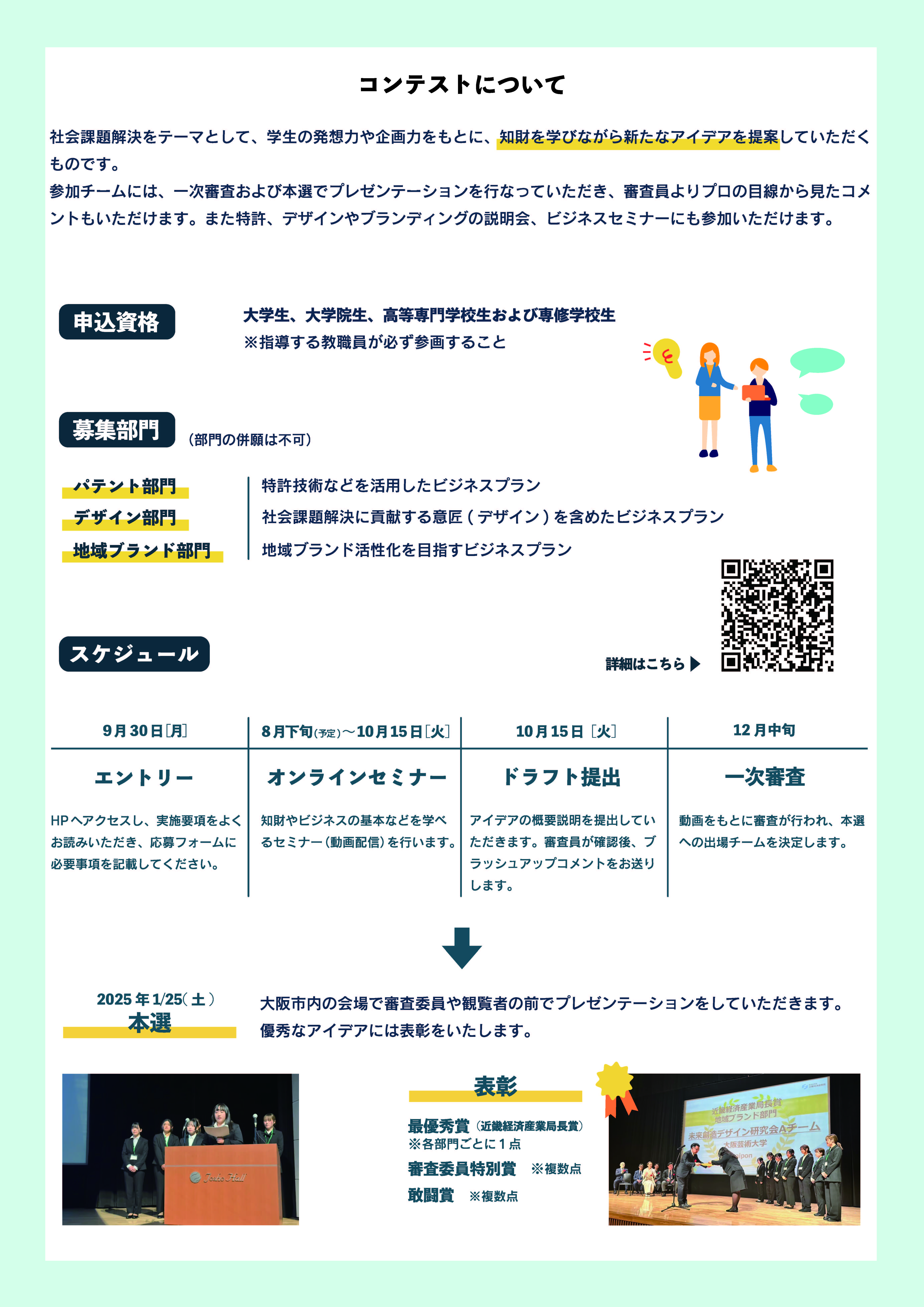 知財ビジネスアイデアコンテストパンフレット裏
