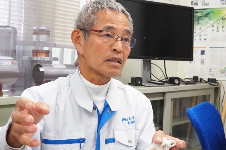 誰もが簡単に溶接できる装置を目指すと、村田会長