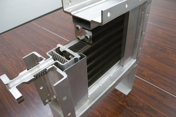 新開発の放熱フィンを採用した熱交換器
