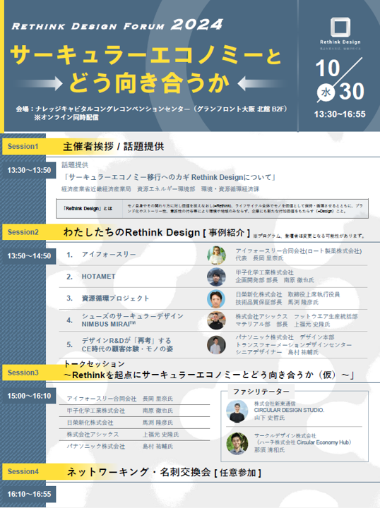 Rethink Designフォーラム開催案内